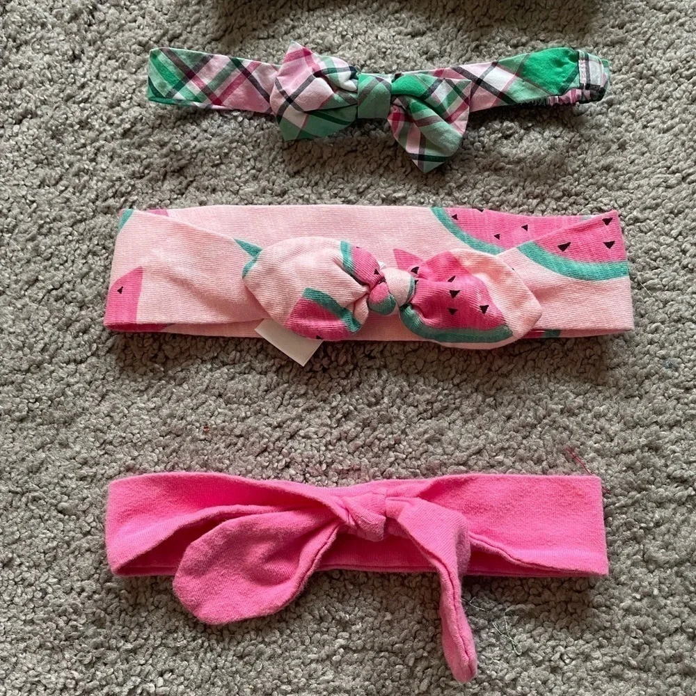 Set of 4 Watermelon Theme Infant Toddler Headbands